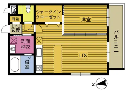 スフィーダ南町(1LDK/3階)の間取り写真
