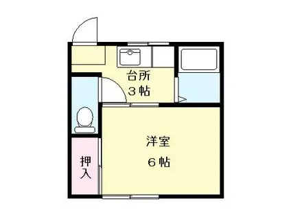 コアハイム(1K/1階)の間取り写真