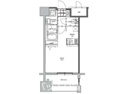 エンクレスト博多STYLE(1K/2階)の間取り写真