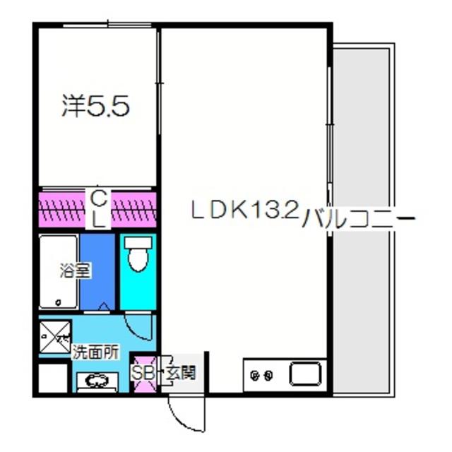 グランリーオ(1LDK/2階)の間取り写真
