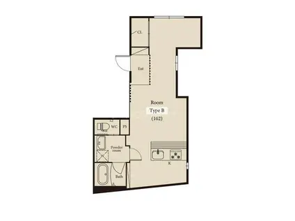 J-ARC道灌山(1DK/3階)の間取り写真