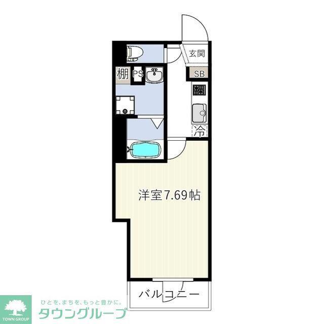 ES GRANDE門前仲町(1K/3階)の間取り写真