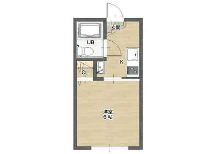 レオパレス日本橋(1K/1階)の間取り写真