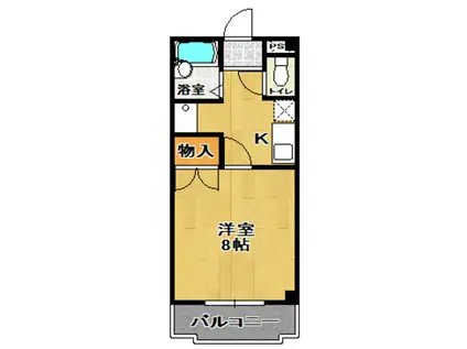 メゾン・ド・ミュール(1K/3階)の間取り写真