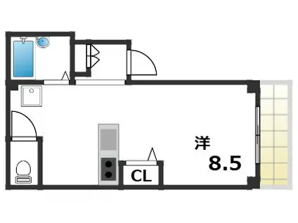 HOOP大町(ワンルーム/2階)の間取り写真