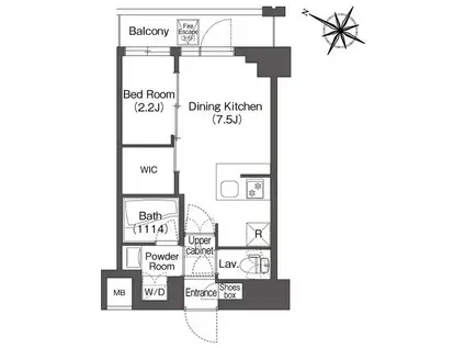 コンフォリア二葉(1DK/3階)の間取り写真
