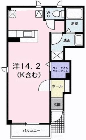 メゾン シャモニーA(ワンルーム/1階)の間取り写真