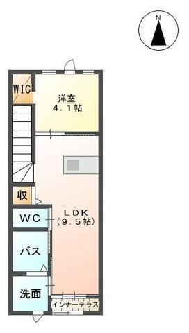 グレーシア皆春(1LDK/2階)の間取り写真
