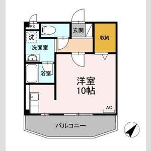 メゾントルヴェール(ワンルーム/3階)の間取り写真