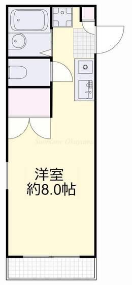 アルフィーネ清水(1K/2階)の間取り写真