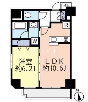 グランヴァン浅草橋駅前(1LDK/5階)の間取り写真