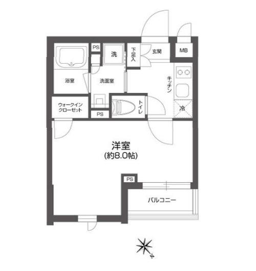 グランパセオ四谷若葉(1K/3階)の間取り写真