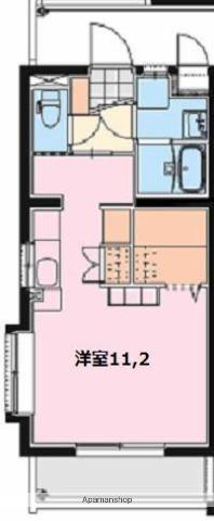 エンデバー(ワンルーム/1階)の間取り写真