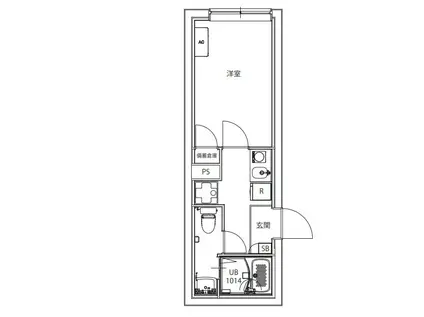 CITYWALK御殿山GRANDE(1K/2階)の間取り写真