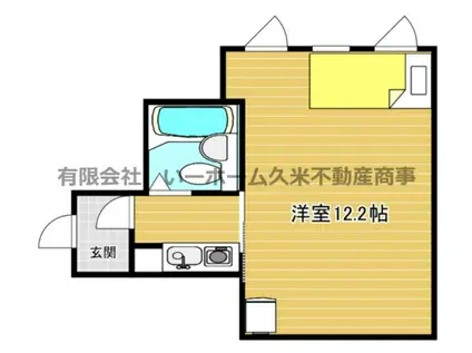 スカイマンション宇都(ワンルーム/4階)の間取り写真