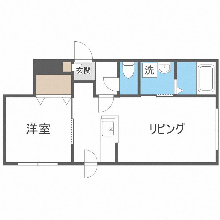 デイズ元町(1LDK/3階)の間取り写真
