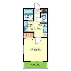 L&CスターハイツNO16(1K/1階)の間取り写真