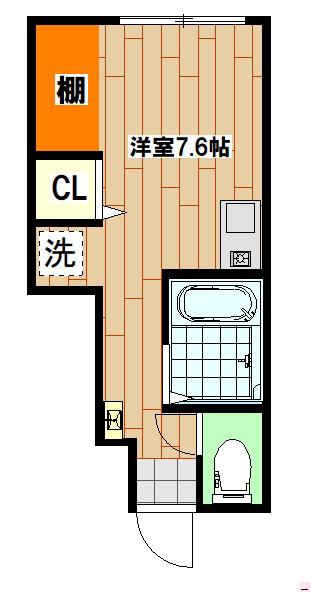 アイコート明大前(ワンルーム/1階)の間取り写真