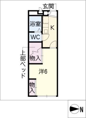レオパレスクレイン(1K/2階)の間取り写真