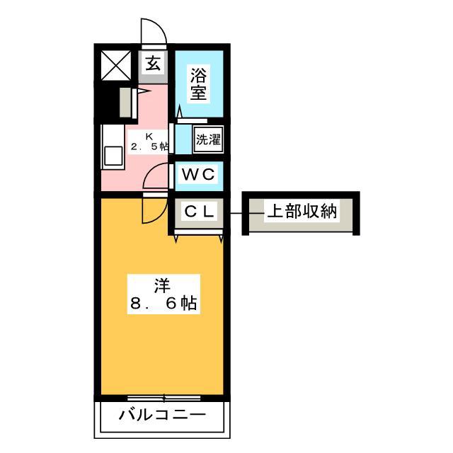 プレシャス天神南(1K/10階)の間取り写真