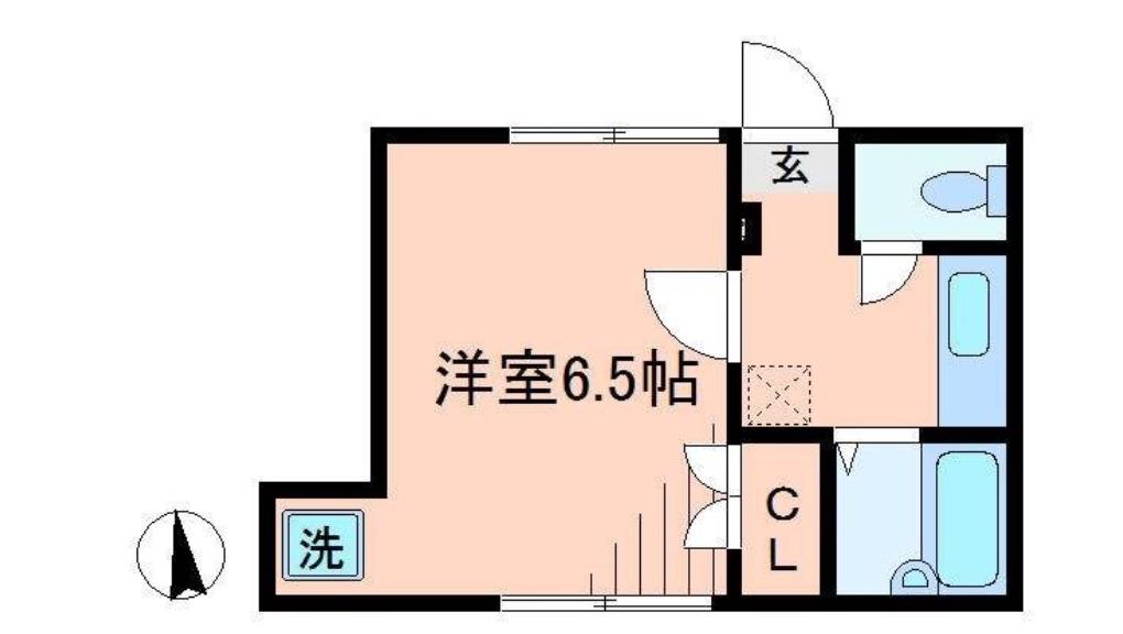 ウイングコースト羽田(1K/1階)の間取り写真