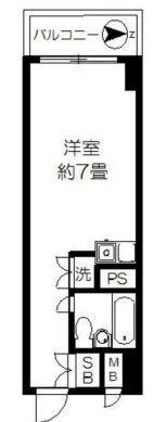 レジデンス上野(ワンルーム/8階)の間取り写真