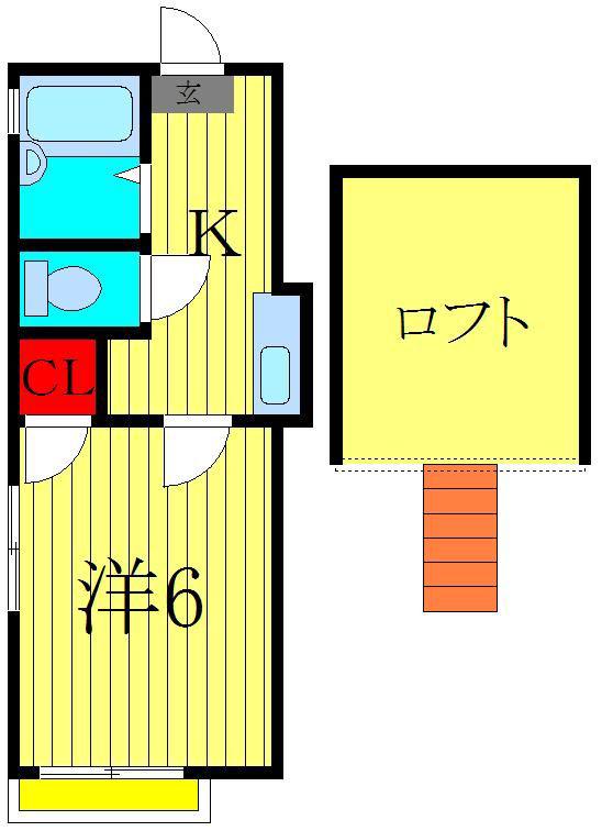 COLONNA MILIARE(1K/2階)の間取り写真