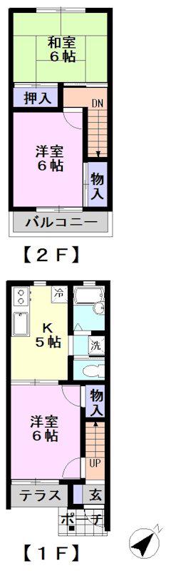 MIYAMA-1(3K/1階)の間取り写真