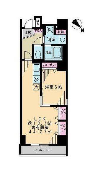 アーク銀座京橋(1LDK/11階)の間取り写真