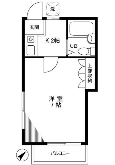 ソネット2172(1K/1階)の間取り写真