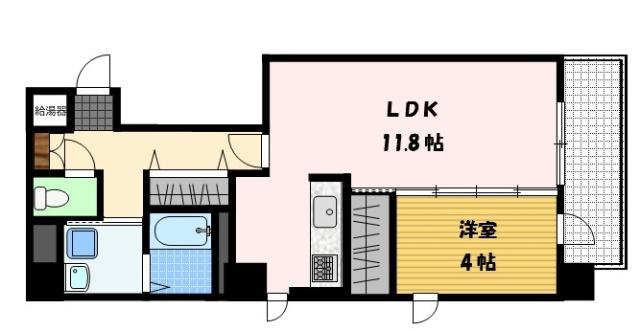 クラルテ・アベニール(1LDK/4階)の間取り写真