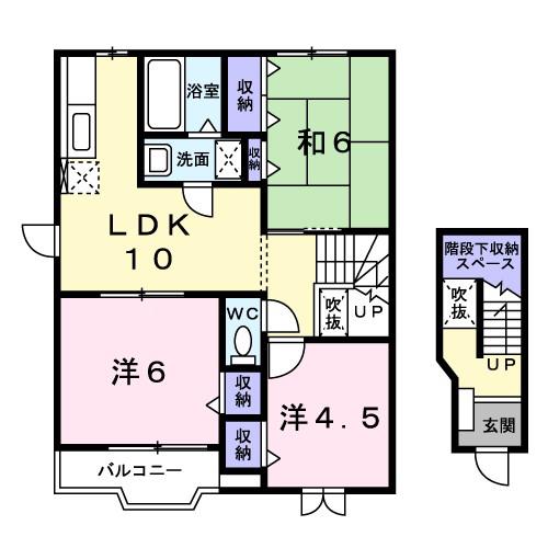 アンベリール(3LDK/2階)の間取り写真