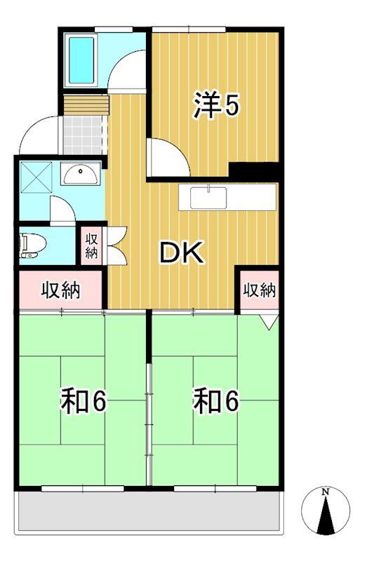 ハイツことぶき(3DK/3階)の間取り写真