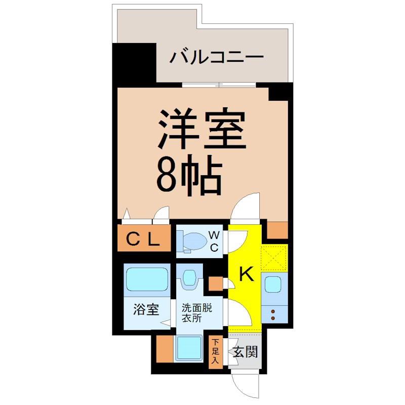 プレサンス丸の内雅風(1K/2階)の間取り写真