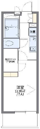 レオパレスアルファード(1K/2階)の間取り写真