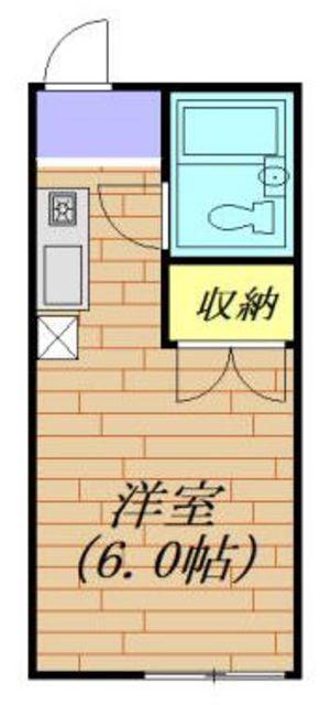 アーバンフラットU(1K/1階)の間取り写真