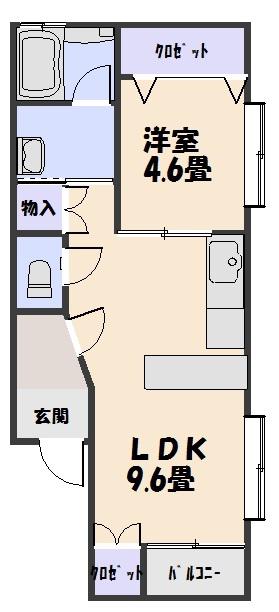 リヒテンハイム(1LDK/1階)の間取り写真