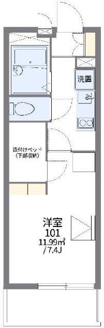 レオパレスバーディパレス(1K/2階)の間取り写真