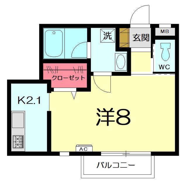 アリエッタ大宮(1K/1階)の間取り写真