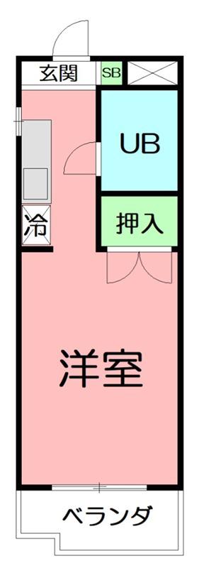 ツカコシビル(1K/3階)の間取り写真