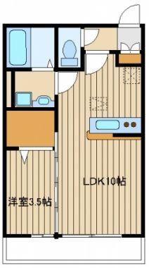 グランドソレーユ(1LDK/1階)の間取り写真