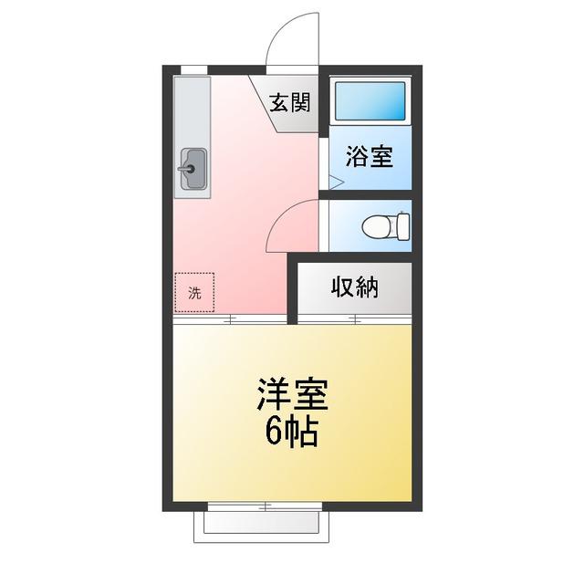 フォーブルイシイB(1K/2階)の間取り写真