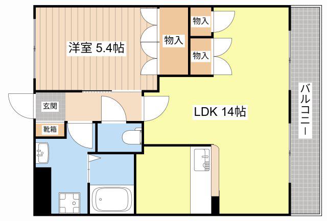 エスポワール(1LDK/1階)の間取り写真