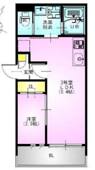 REGALEST SMART 宮原(1LDK/2階)の間取り写真