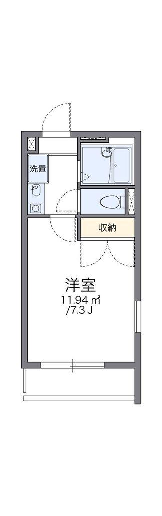 レオパレスASAGAI(1K/2階)の間取り写真