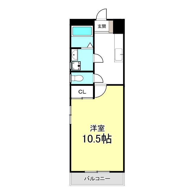 MIYABIROU(1K/1階)の間取り写真