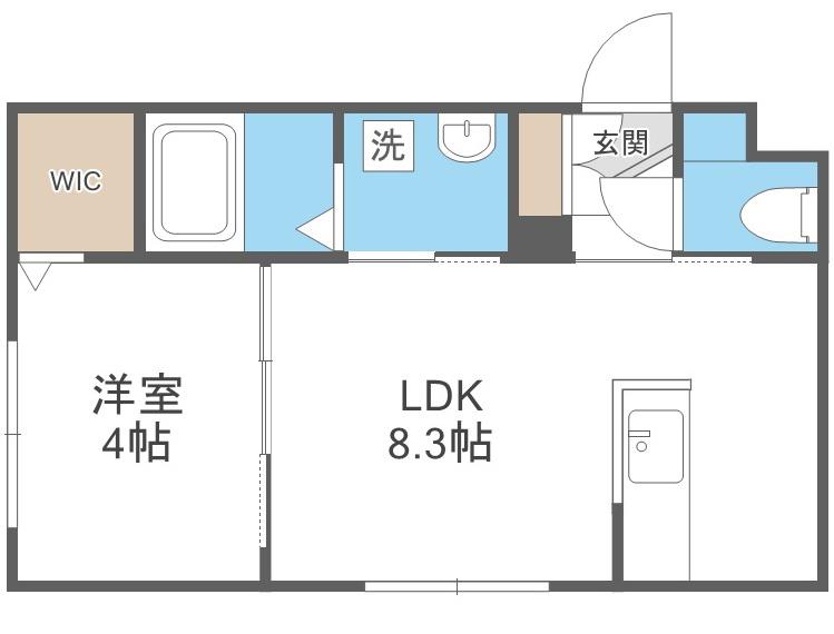 LIEN KITAHIROSHIMAIII(1LDK/3階)の間取り写真
