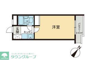 トップ池袋第2(1K/2階)の間取り写真