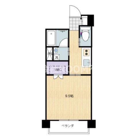 フリューゲル年見(1K/3階)の間取り写真