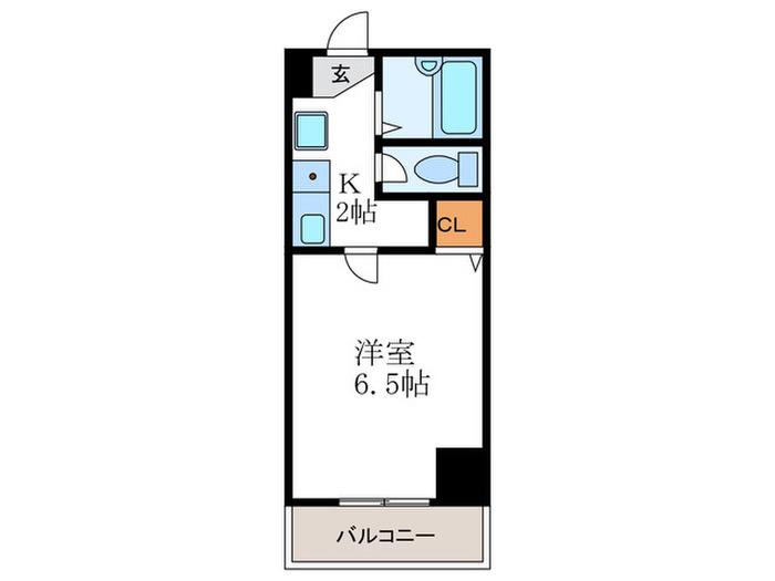 セブンハイム(1K/2階)の間取り写真